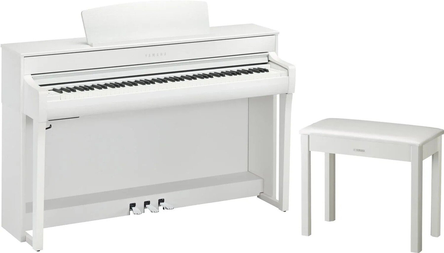 

Цифровое пианино Yamaha Clavinova CLP-745 со скамейкой — матовая белая отделка