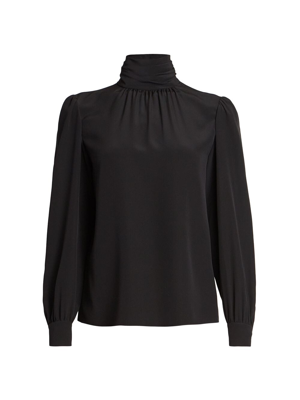 

Блузка с высоким воротником из крепдешина Saint Laurent
