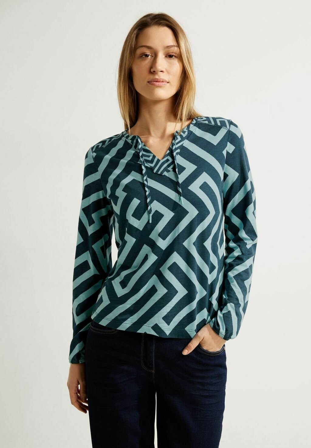 

Рубашка с длинным рукавом MIT PRINT Cecil, цвет blau