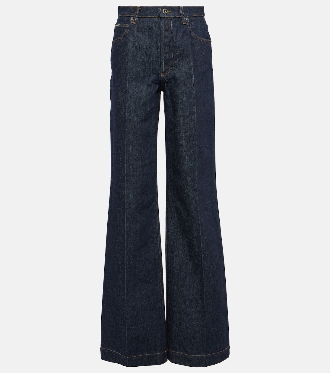 Расклешенные джинсы с высокой посадкой Dolce&Gabbana, синий джинсы расклешенные с высокой посадкой xl синий