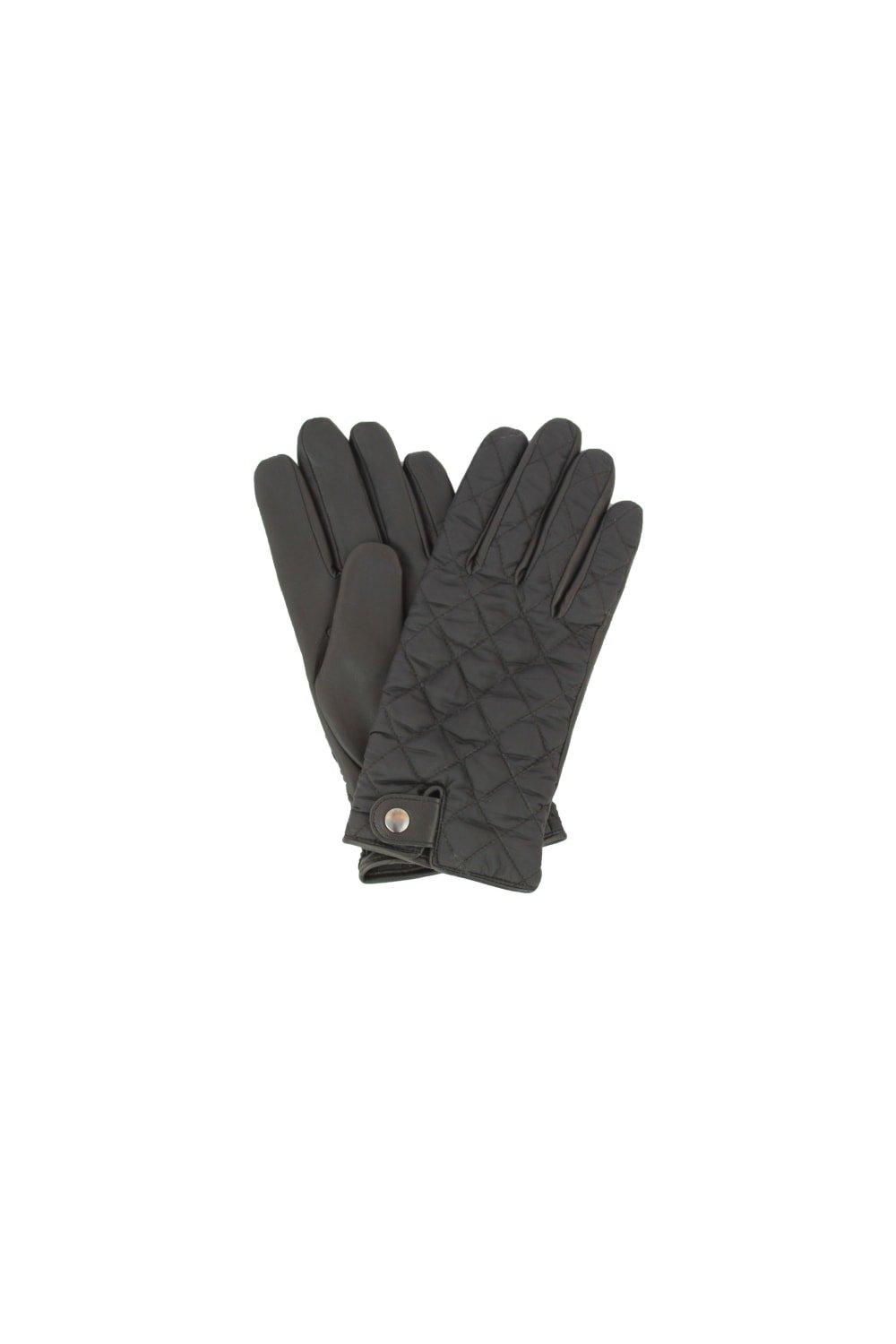 Стеганые перчатки Eastern Counties Leather, черный тина кожаные перчатки eastern counties leather красный