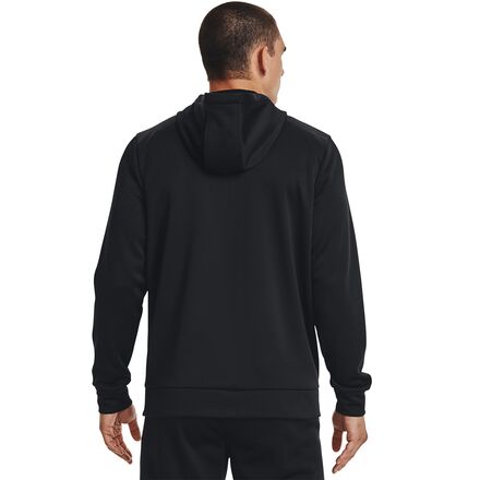 Флисовая толстовка с молнией во всю длину Armor мужская Under Armour, черный woolrich light classic full zip hoodie