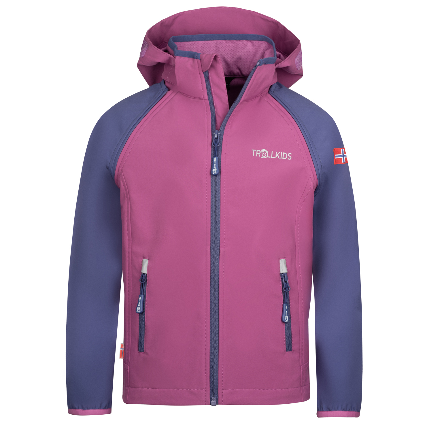 Куртка из софтшелла Trollkids Kids Rondane Zip Off XT, цвет Mallow Pink/Violet Blue