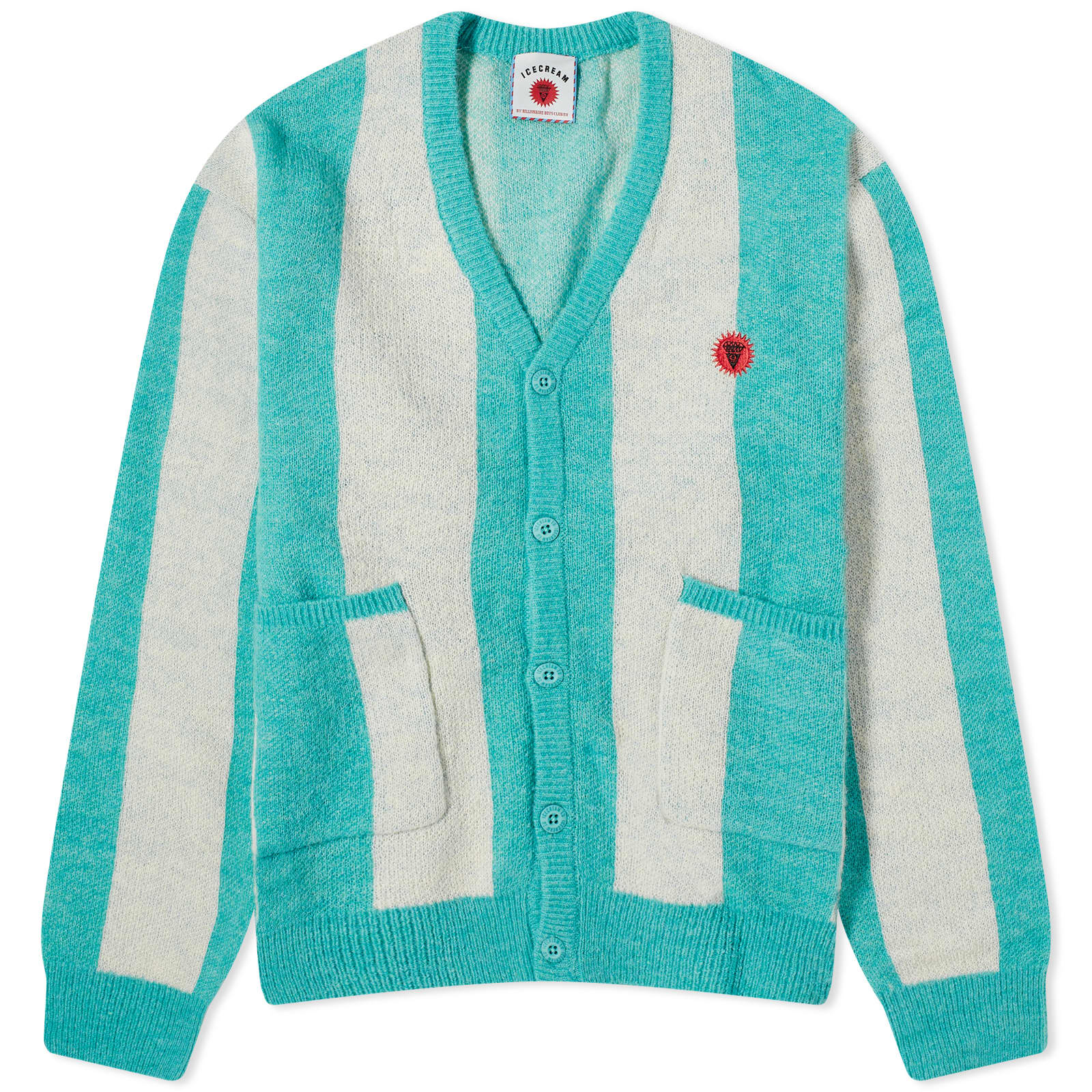 Кардиган Icecream Stripe Knit, цвет Teal Stripe кардиган короткий в полоску из оригинального трикотажа xs белый
