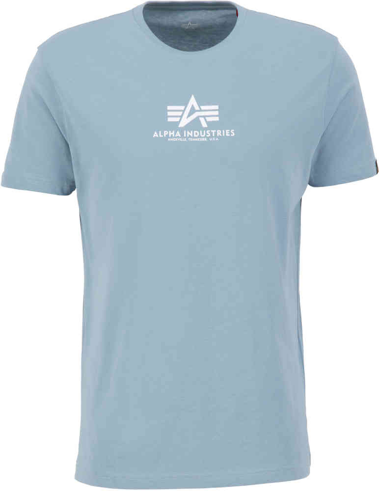 Базовая футболка ML Alpha Industries, серо-голубой базовая резиновая футболка alpha industries белый
