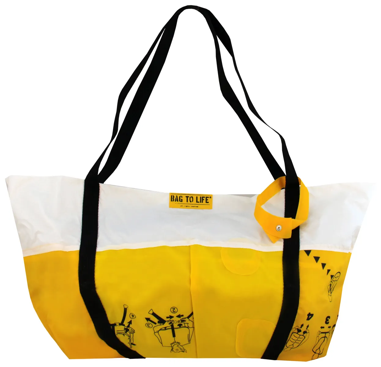 

Bag to Life Shopper "Airlie", изготовленная из переработанных спасательных жилетов, белый