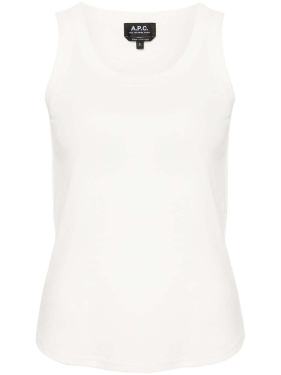 

A.P.C. хлопковая майка с аппликацией логотипа, белый