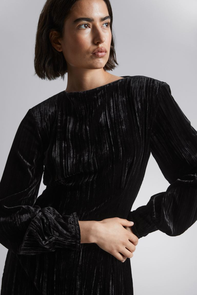 Структурированное мини-платье H&M, черный