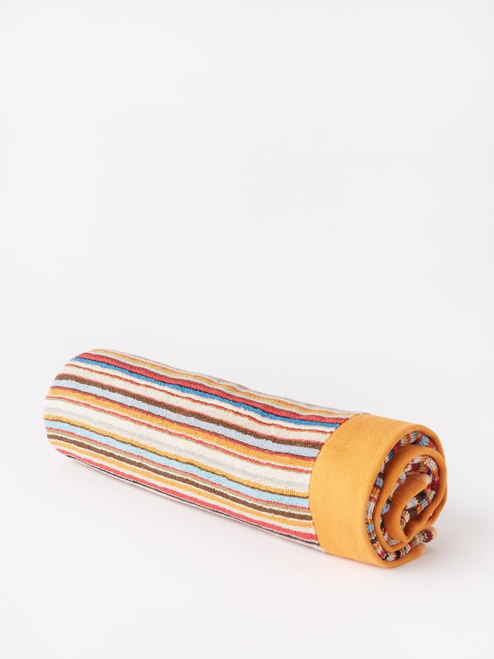 

Хлопковое пляжное полотенце signature stripe Paul Smith, оранжевый