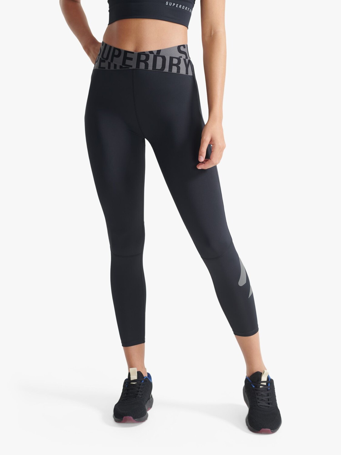 

Леггинсы для спортзала Superdry Training Cross 7/8, черные