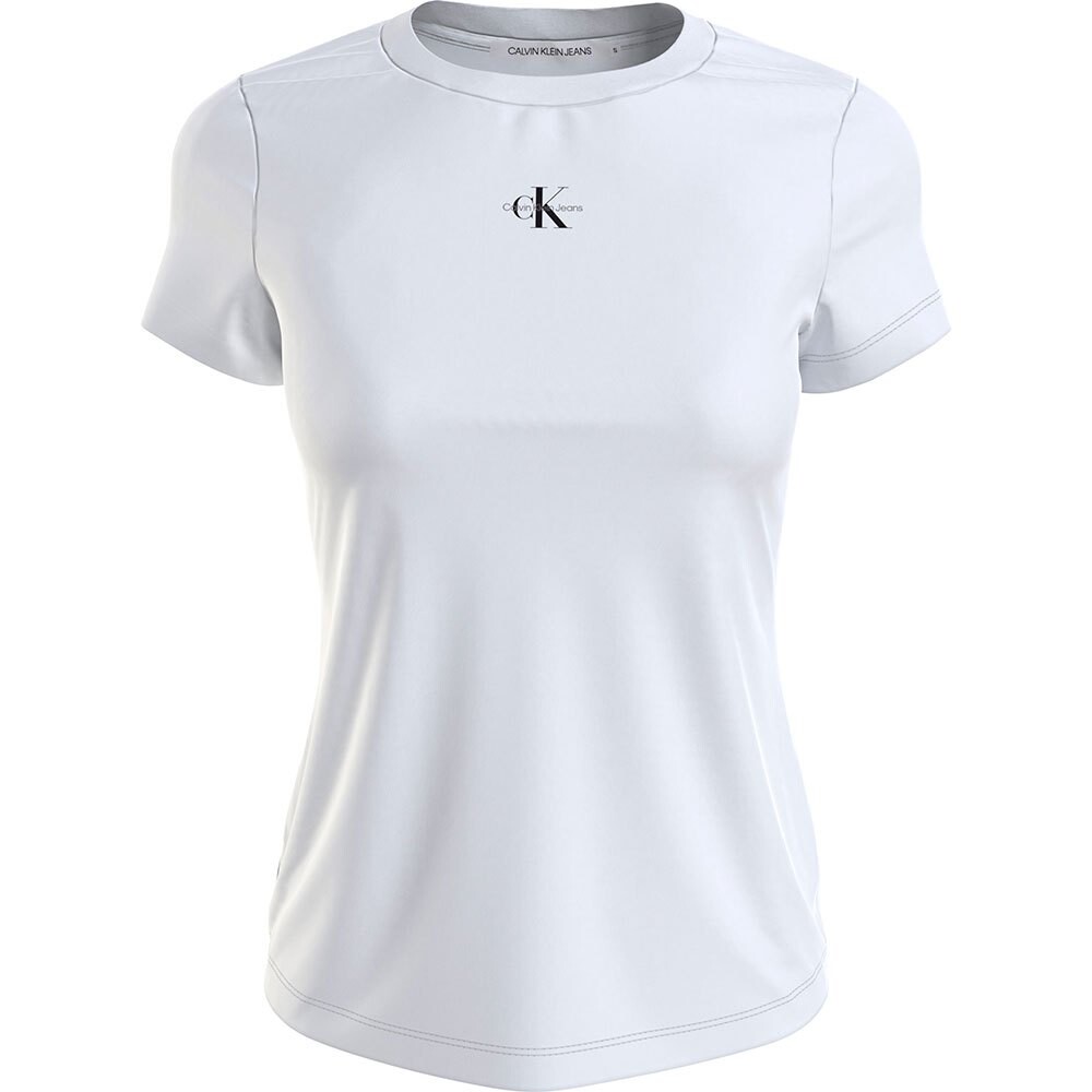 

Футболка Calvin Klein Jeans Micro Monologo Slim Fit, белый
