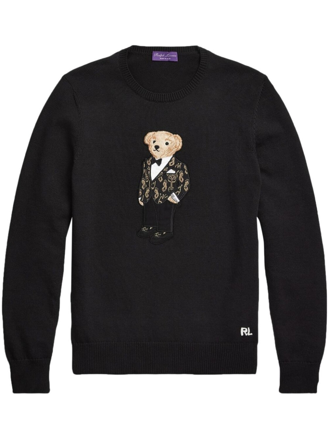

Ralph Lauren Purple Label джемпер с принтом Teddy Bear, черный