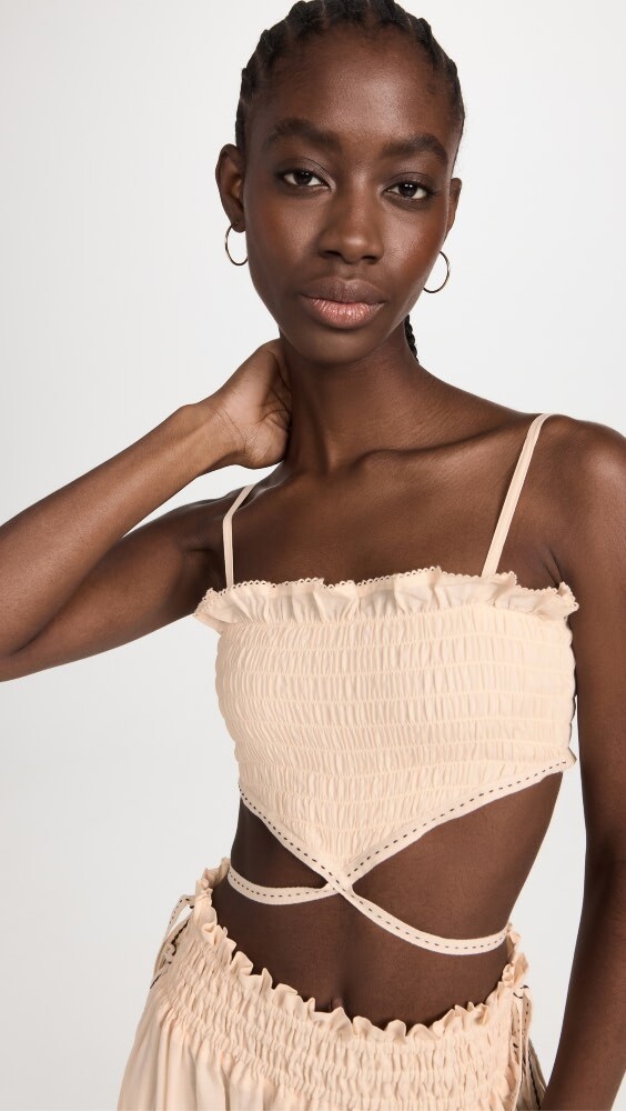 

Топ Agua Bendita Amari Kaaw Crop, слоновая кость