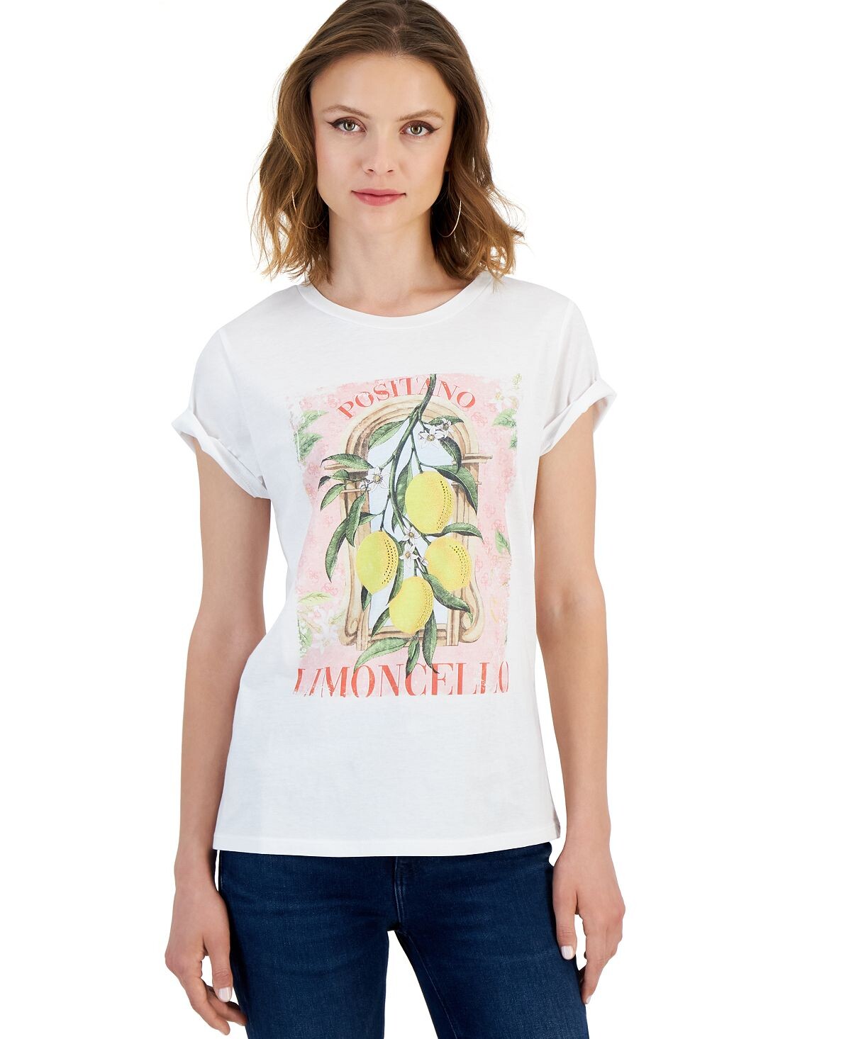 

Женская футболка Positano Lemon GUESS