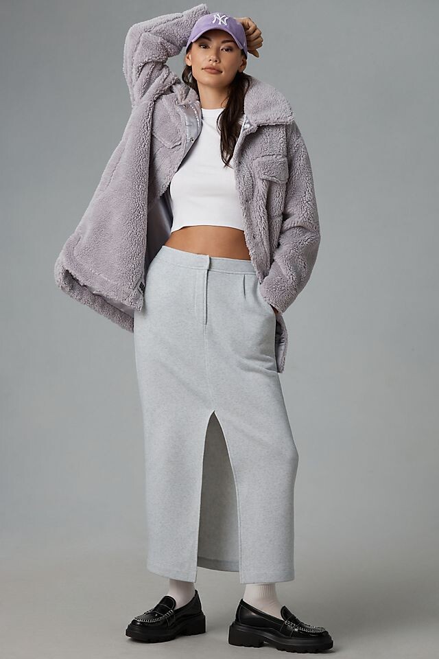 

Куртка-рубашка UGG Frankie Fluff, серый