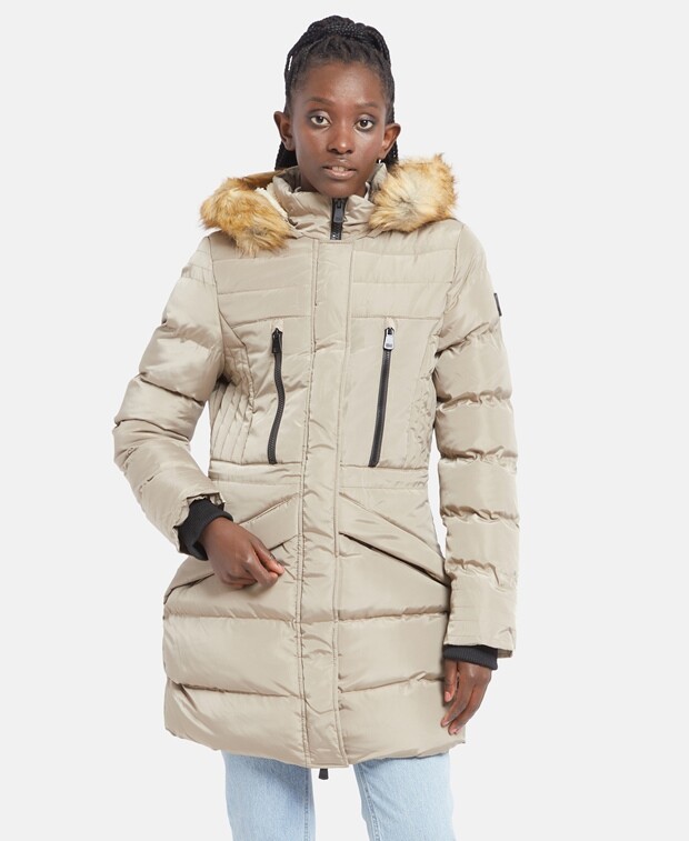 

Стеганое пальто Geographical Norway, серо-коричневый
