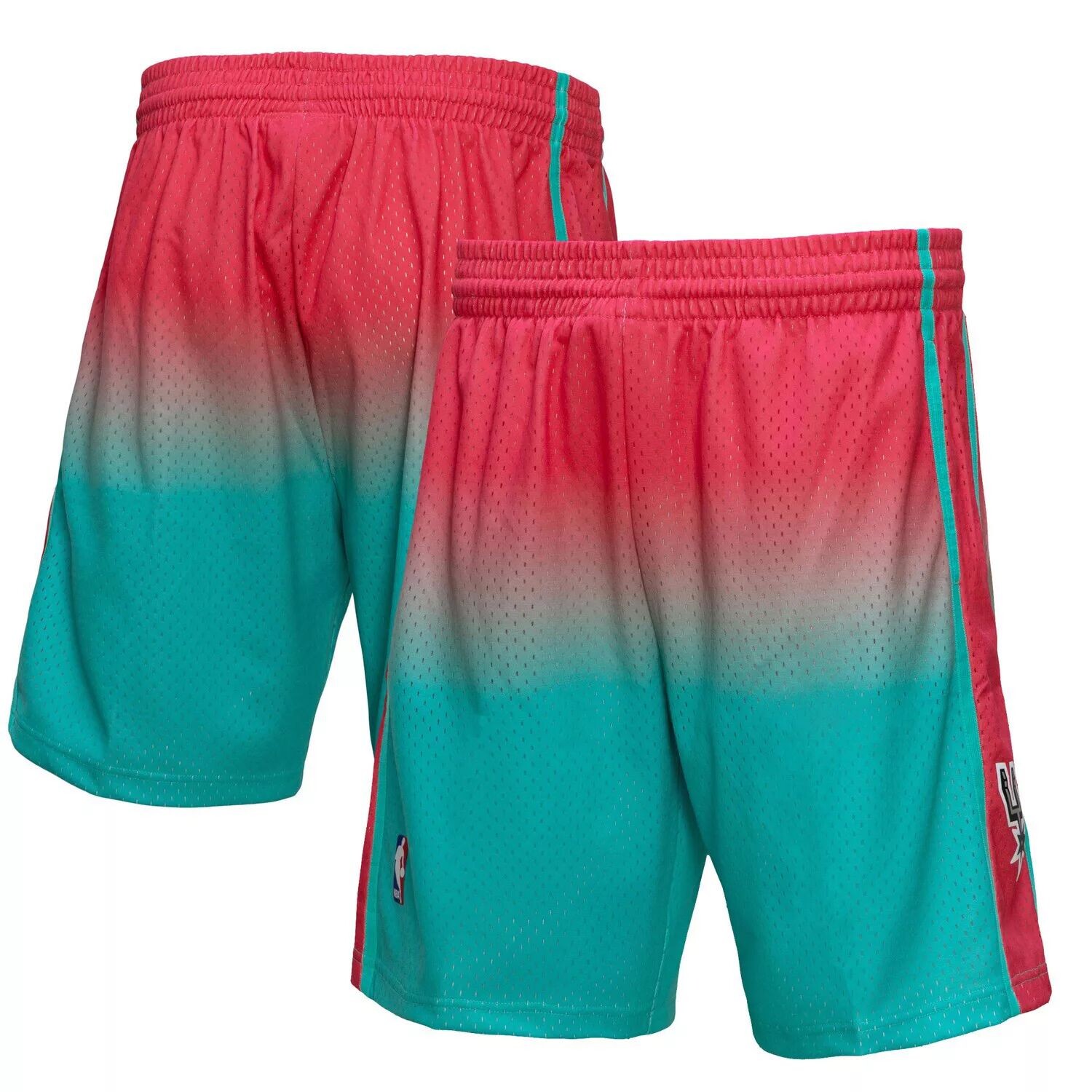 

Мужские шорты Mitchell & Ness Pink/Teal San Antonio Spurs 1998/99 Hardwood Classics Fadeaway Reload 3.0 Swingman