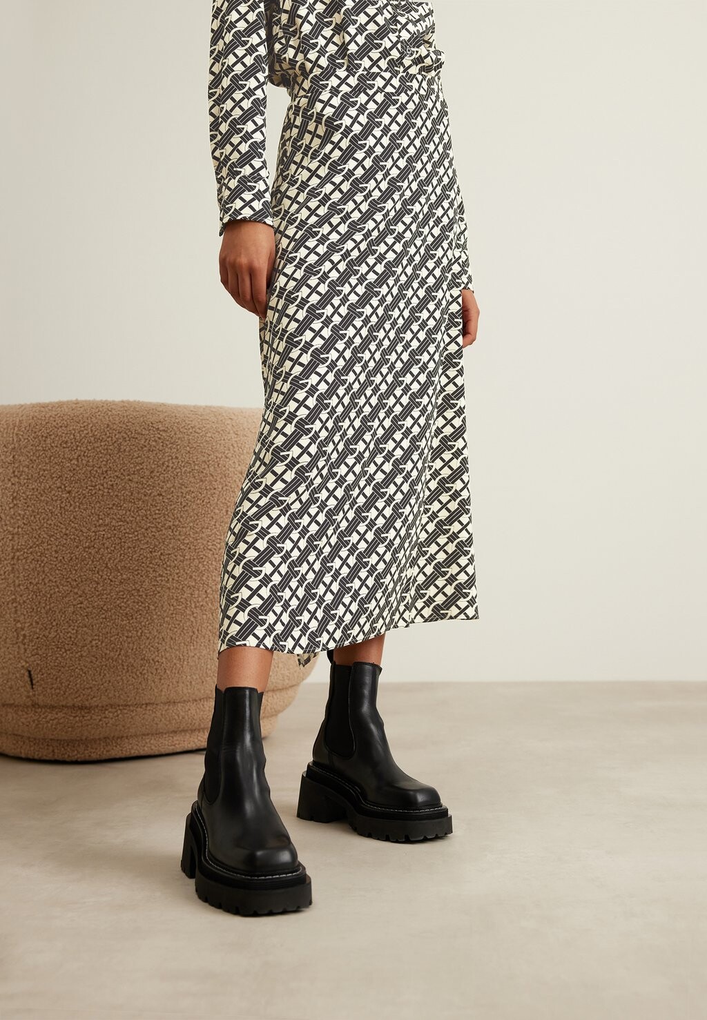 

Юбка GANT ЮБКА С УЗОРОМ, цвет linen