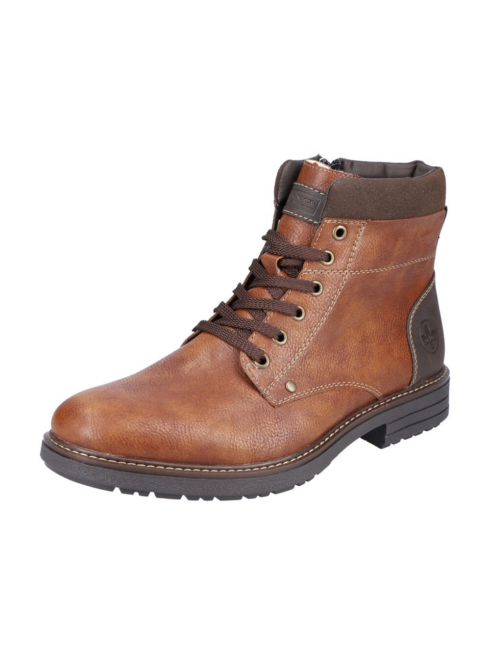 Ботинки на шнуровке Rieker, коричневый/каштановый ботинки на молнии и шнуровке леопардовый принт 37 каштановый