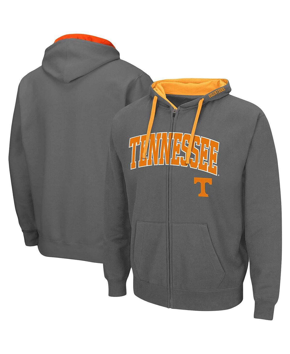 

Мужская темно-серая толстовка с молнией во всю длину Tennessee Volunteers Big and Tall Colosseum