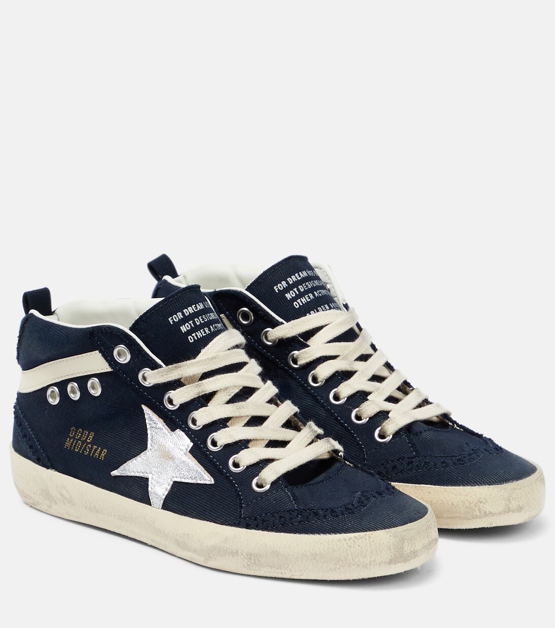 

Кроссовки Mid Star из ткани и кожи Golden Goose, разноцветный