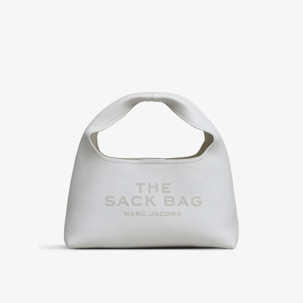 Миниатюрная кожаная сумка The Sack с верхней ручкой Marc Jacobs, белый