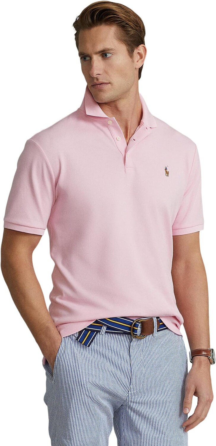 

Рубашка-поло Classic Fit Soft Cotton Polo Shirt Polo Ralph Lauren, цвет Carmel Pink