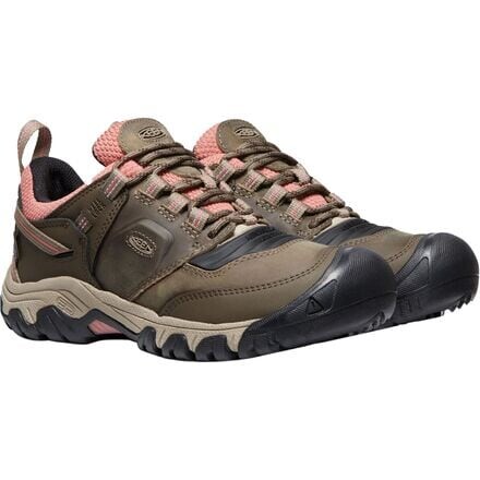 

Походные кроссовки Ridge Flex WP женские KEEN, цвет Timberwolf/Brick Dust, Серый
