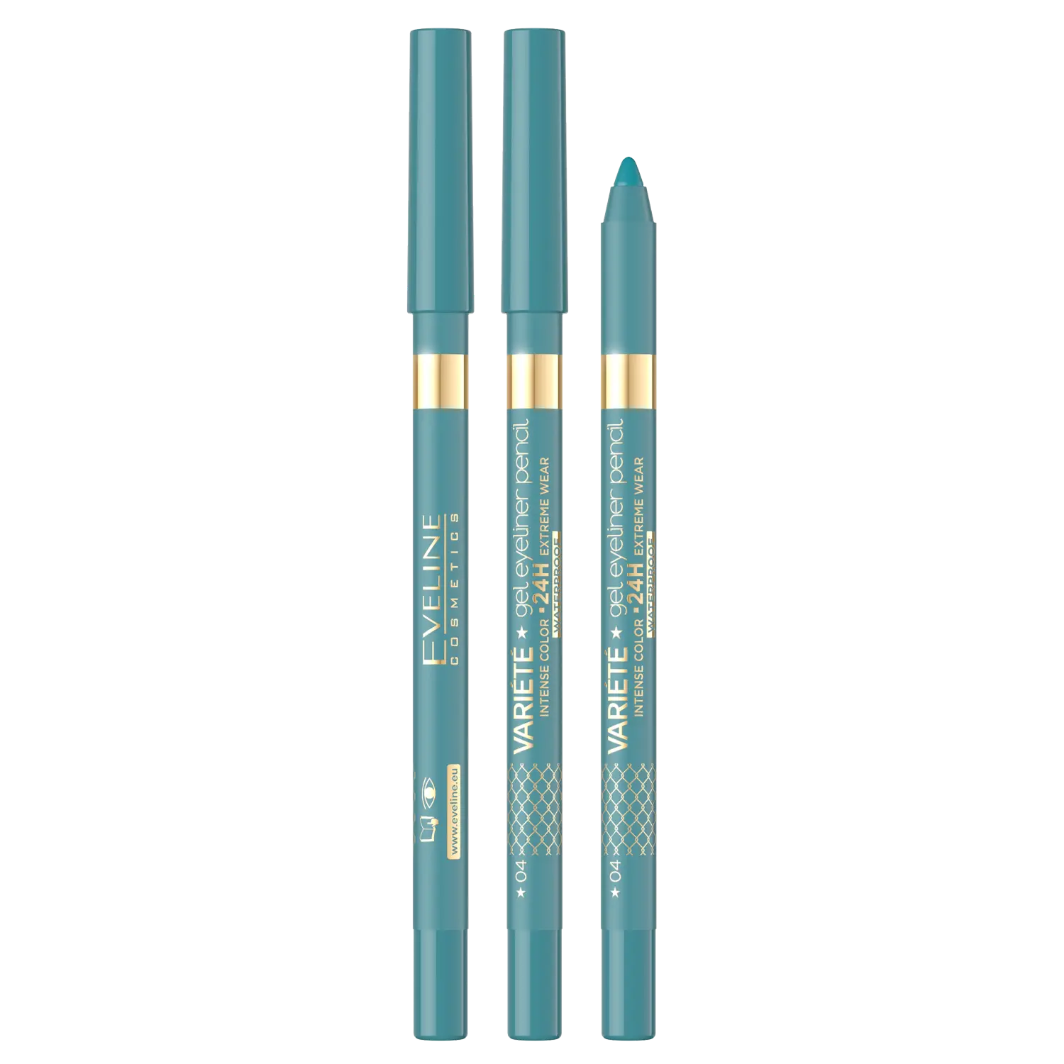 

Водостойкий гелевый карандаш для глаз 04 лагуна Eveline Cosmetics Variété, 9 мл