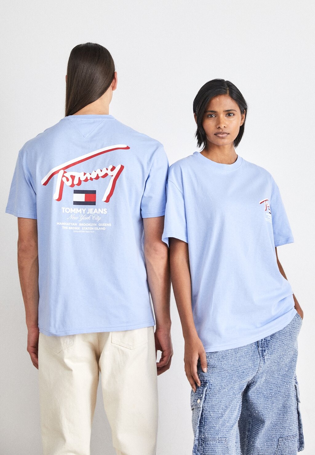 

Футболка с принтом STREET TEE UNISEX Tommy Jeans, цвет moderate blue