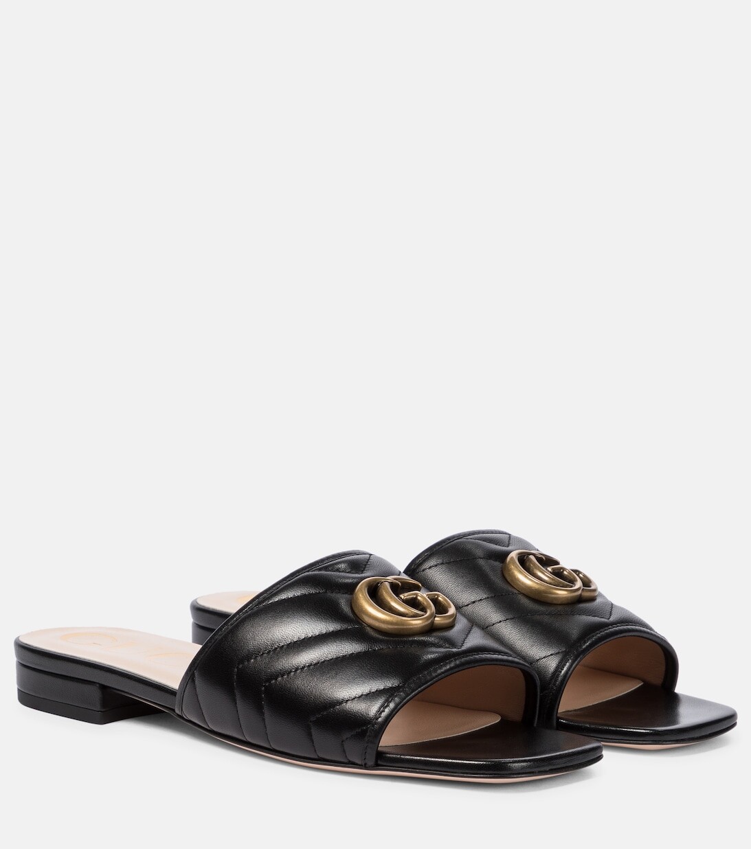 

Сандалии с двойной буквой G Gucci, черный