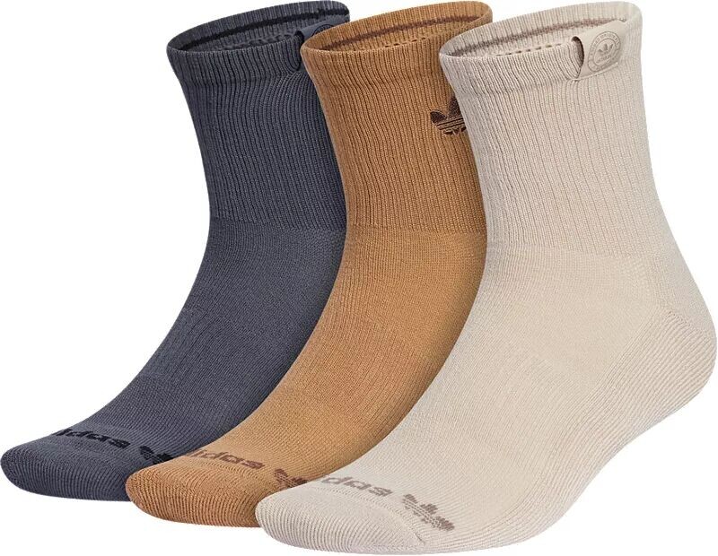 

Носки средней длины Adidas Originals 3.0 — 3 шт., бежевый/серый