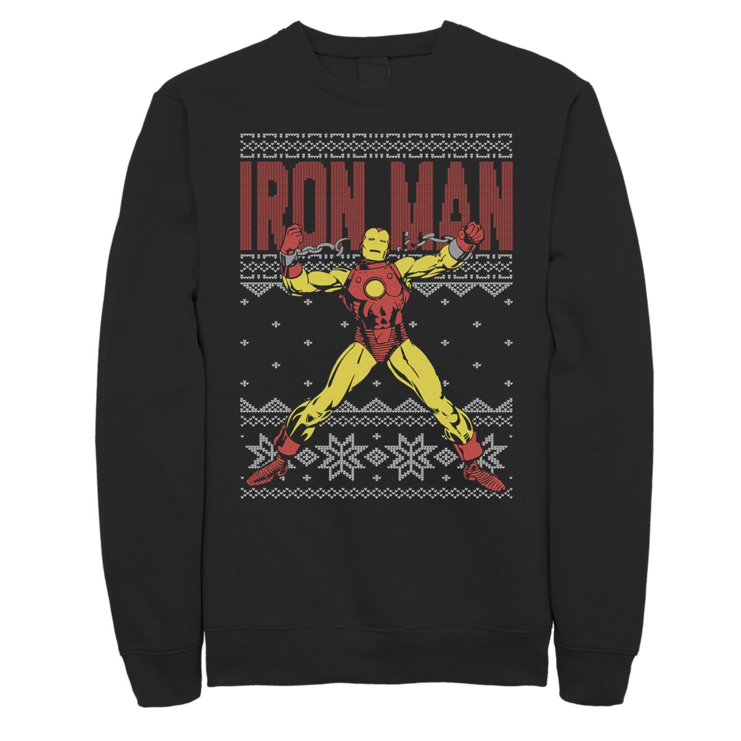 Мужской флисовый свитер Marvel Iron Man Ugly Christmas Licensed Character