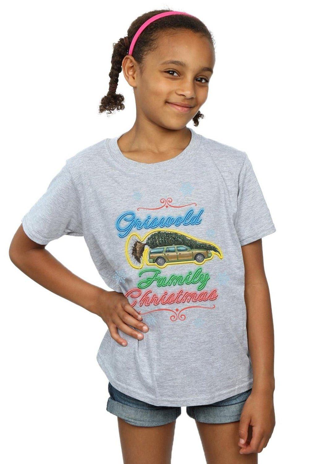 Рождественская хлопковая футболка Griswold Family Family National Lampoon's Christmas Vacation, серый