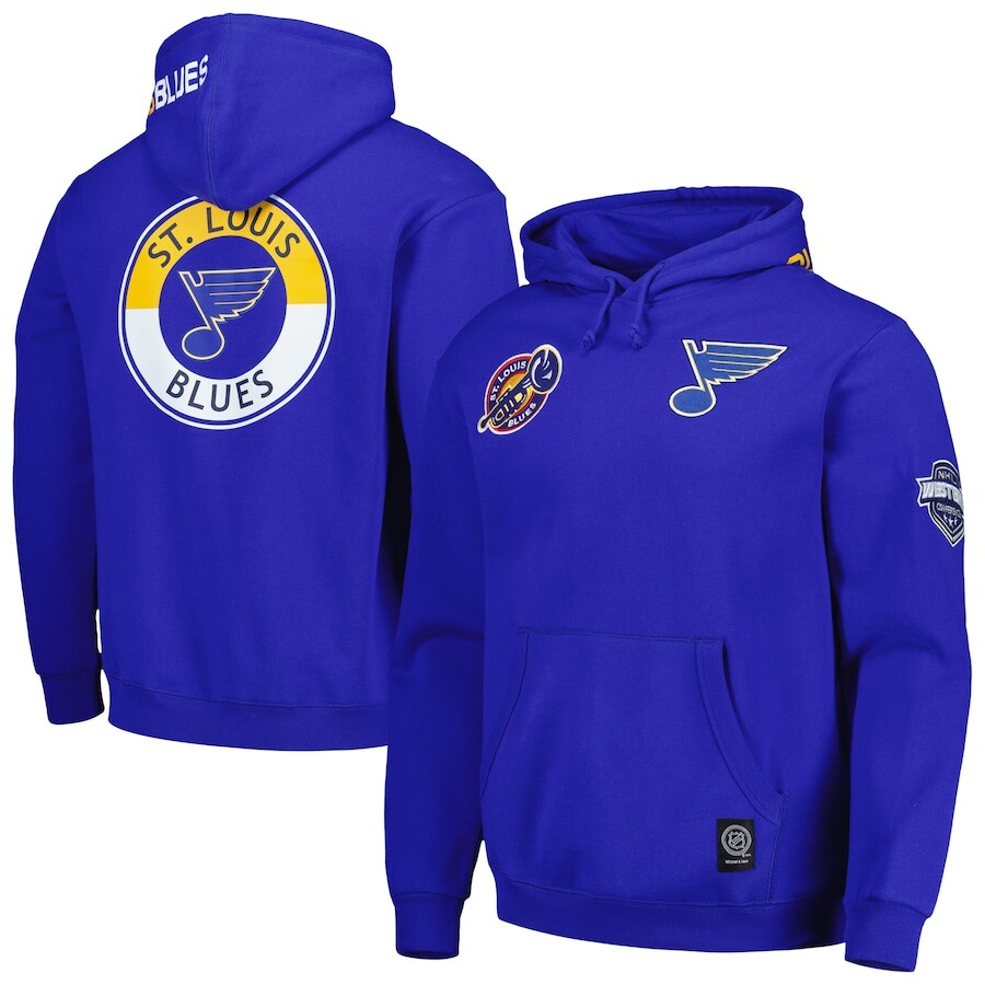 

Пуловер с капюшоном Mitchell & Ness St Louis Blues, синий