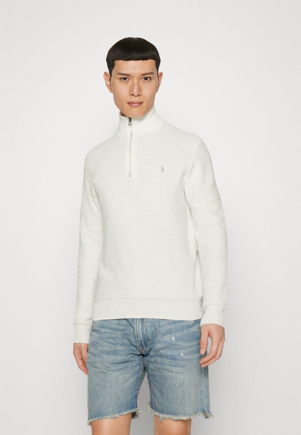 

Свитер Polo Ralph Lauren Long Sleeve, палубный белый, Серый