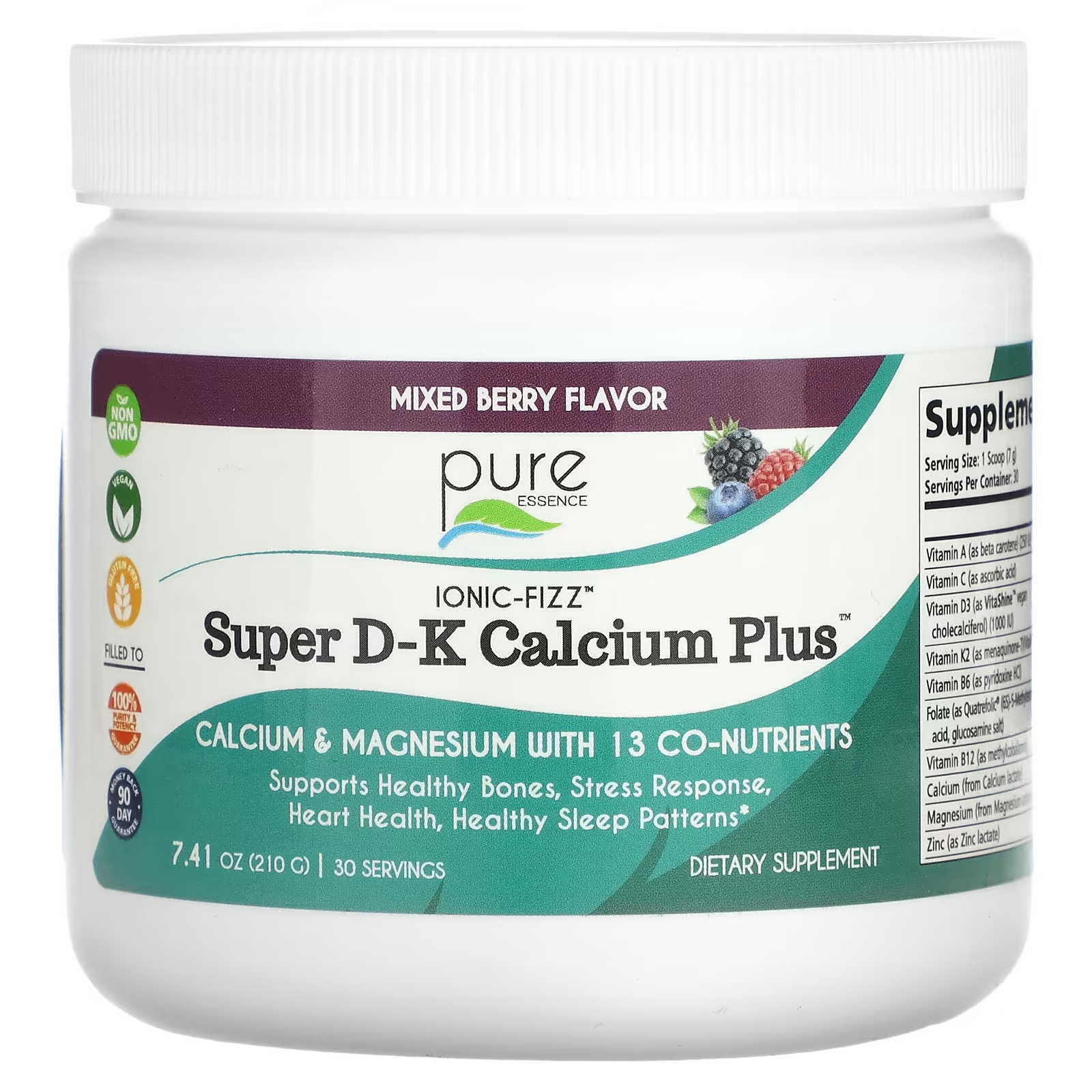 Пищевая добавка Pure Essence Ionic-Fizz Super DK Calcium Plus ягодная смесь, 210 г