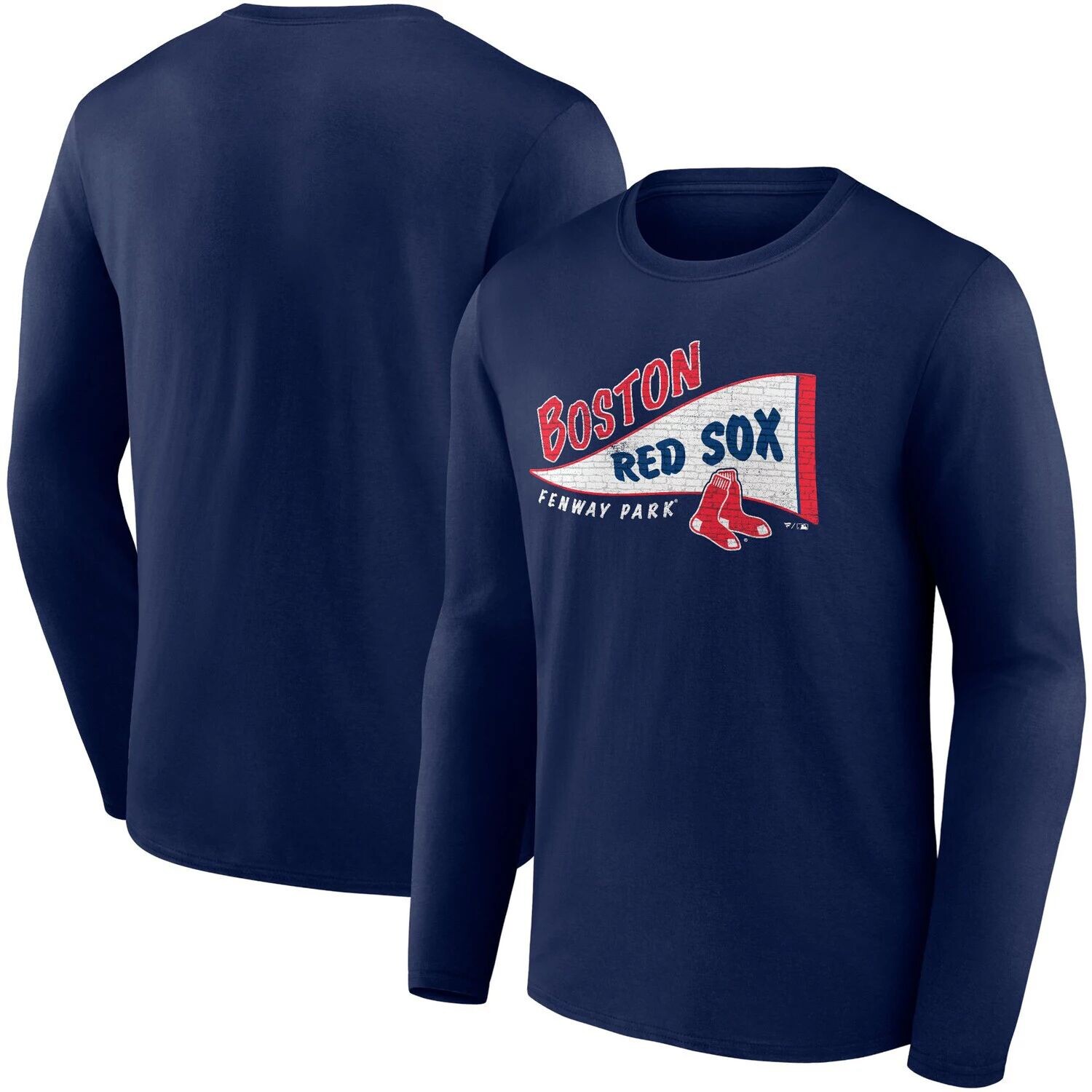 

Мужская фирменная темно-синяя футболка с длинными рукавами Boston Red Sox Wordmark Hometown Collection Fanatics, Синий