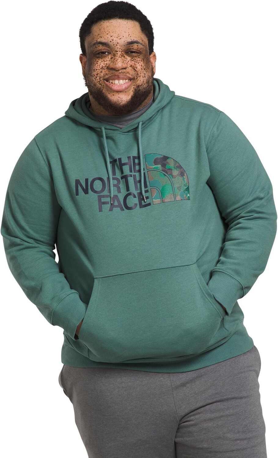 

Толстовка с капюшоном Big & Tall Half Dome The North Face, цвет Dark Sage/Dark Sage Camo Texture Print