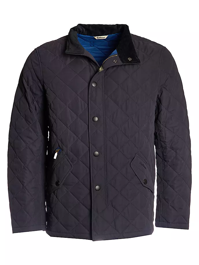 

Стеганая нейлоновая куртка Shoveler Barbour, темно-синий