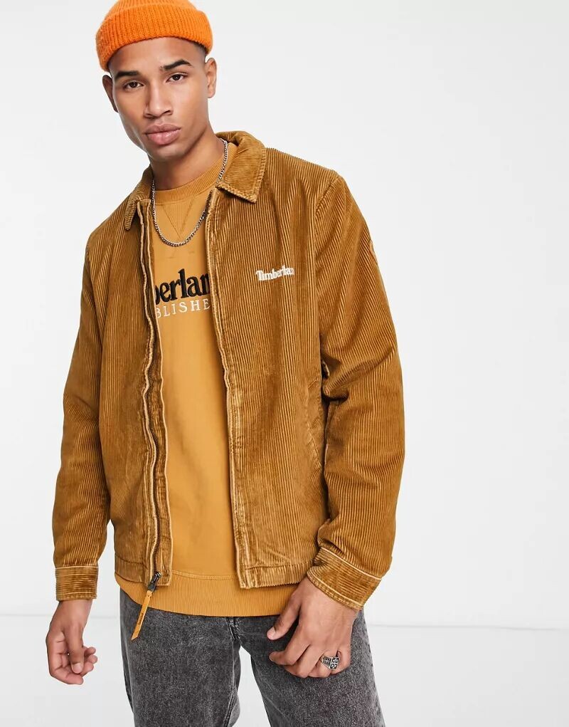 

Коричневая вельветовая куртка Timberland Chore