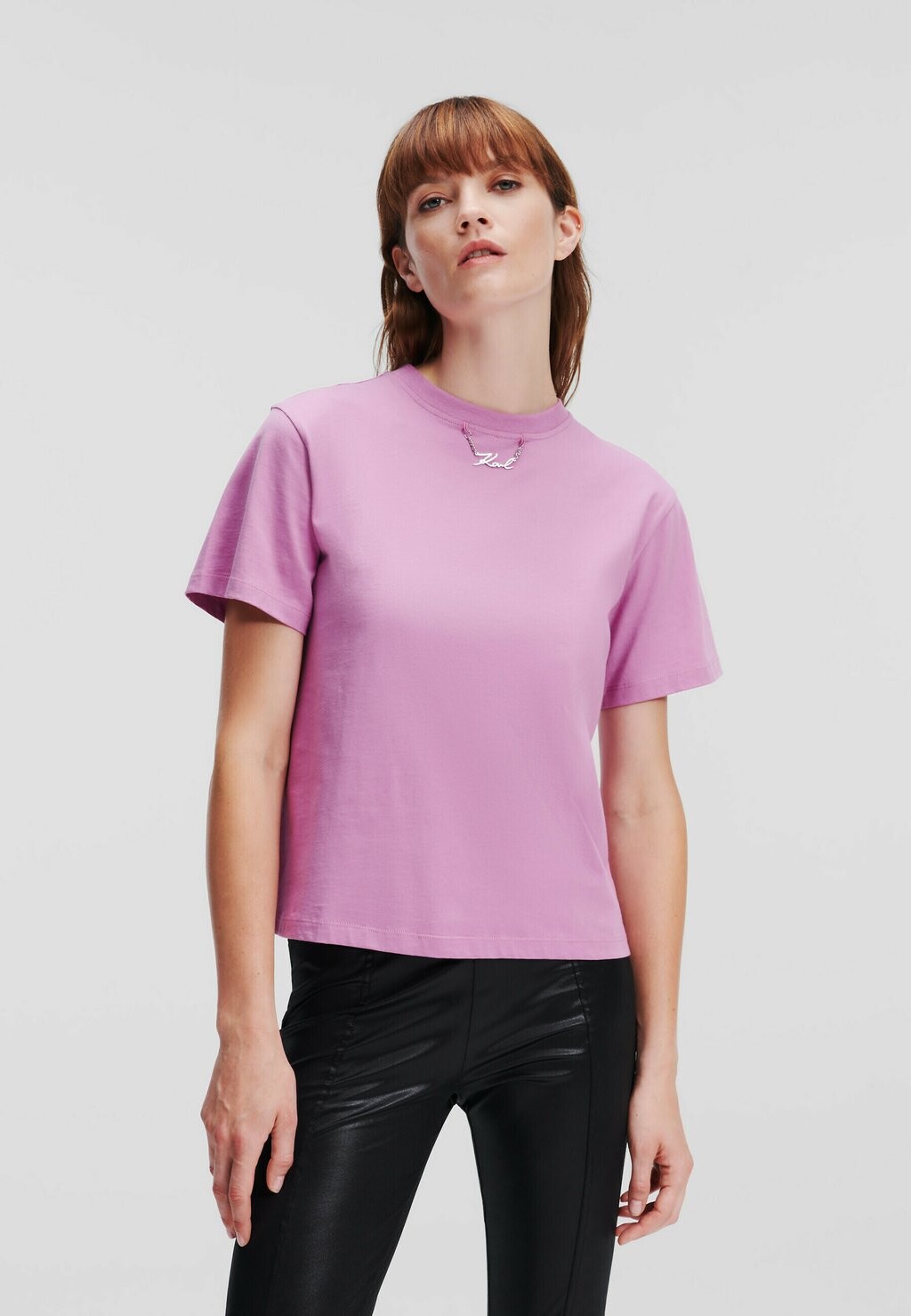 

Футболка базовая FASHION KARL LAGERFELD, цвет iris orchid