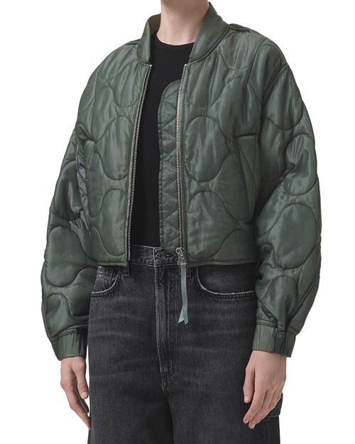 

стеганая куртка Iona из коллаборации с Shoreditch Ski Club AGOLDE, цвет Green