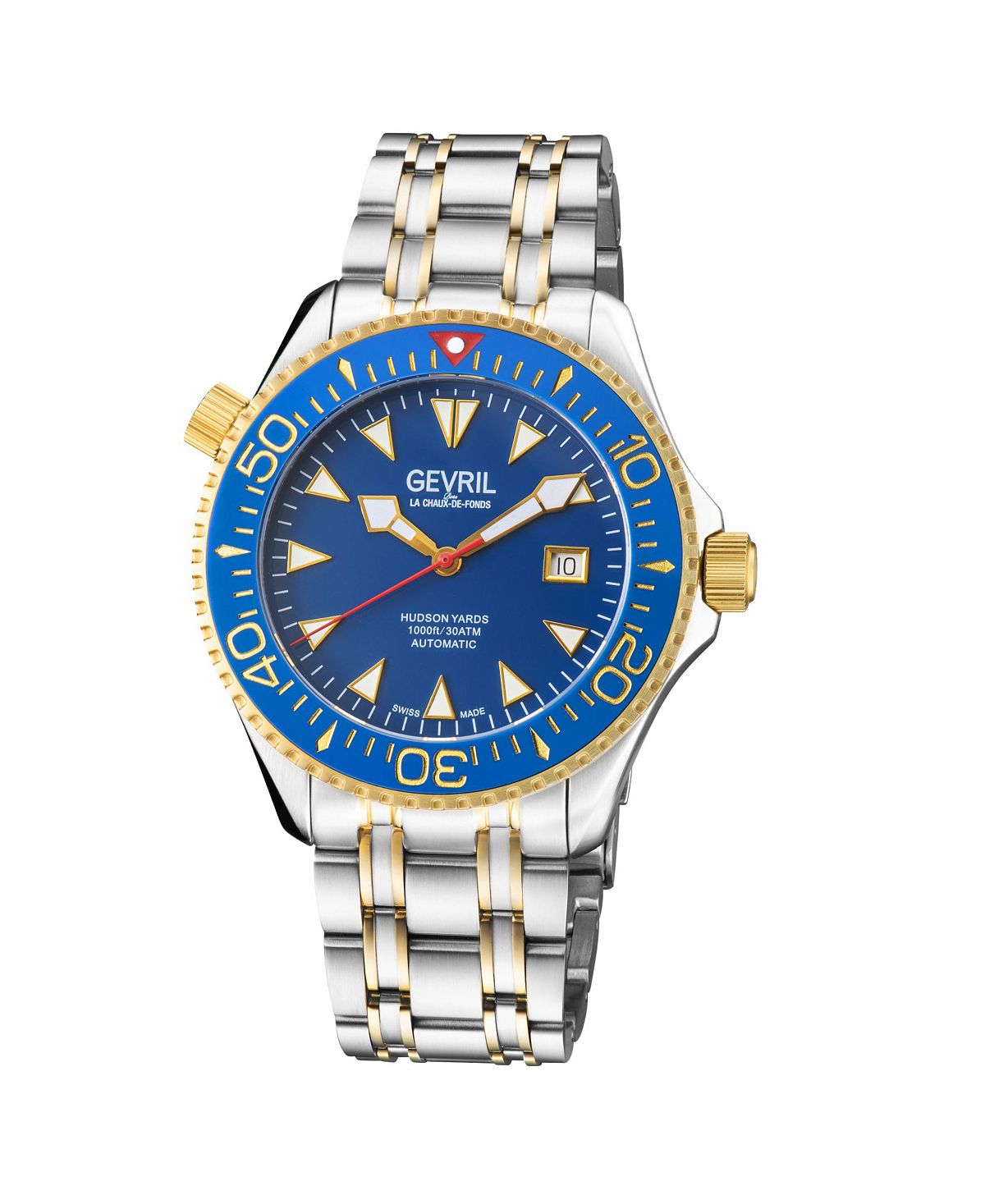 цена Мужские часы Hudson Yards 48803 швейцарские автоматические часы-браслет 44 мм Gevril