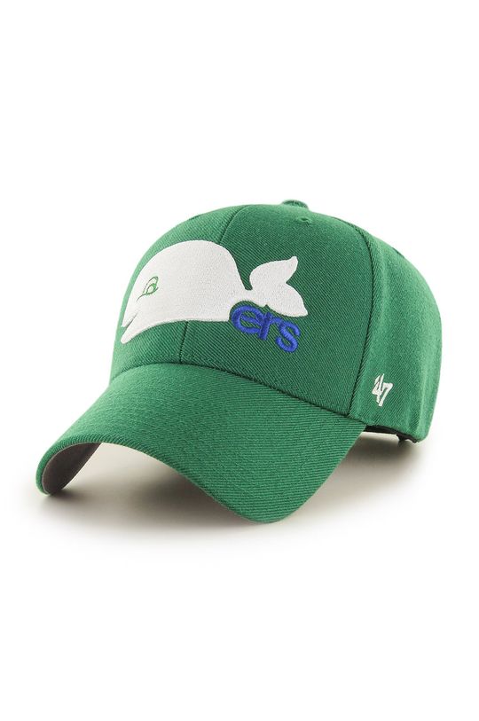 Бейсбольная кепка НХЛ «Хартфорд Уэйлерс» 47brand, зеленый