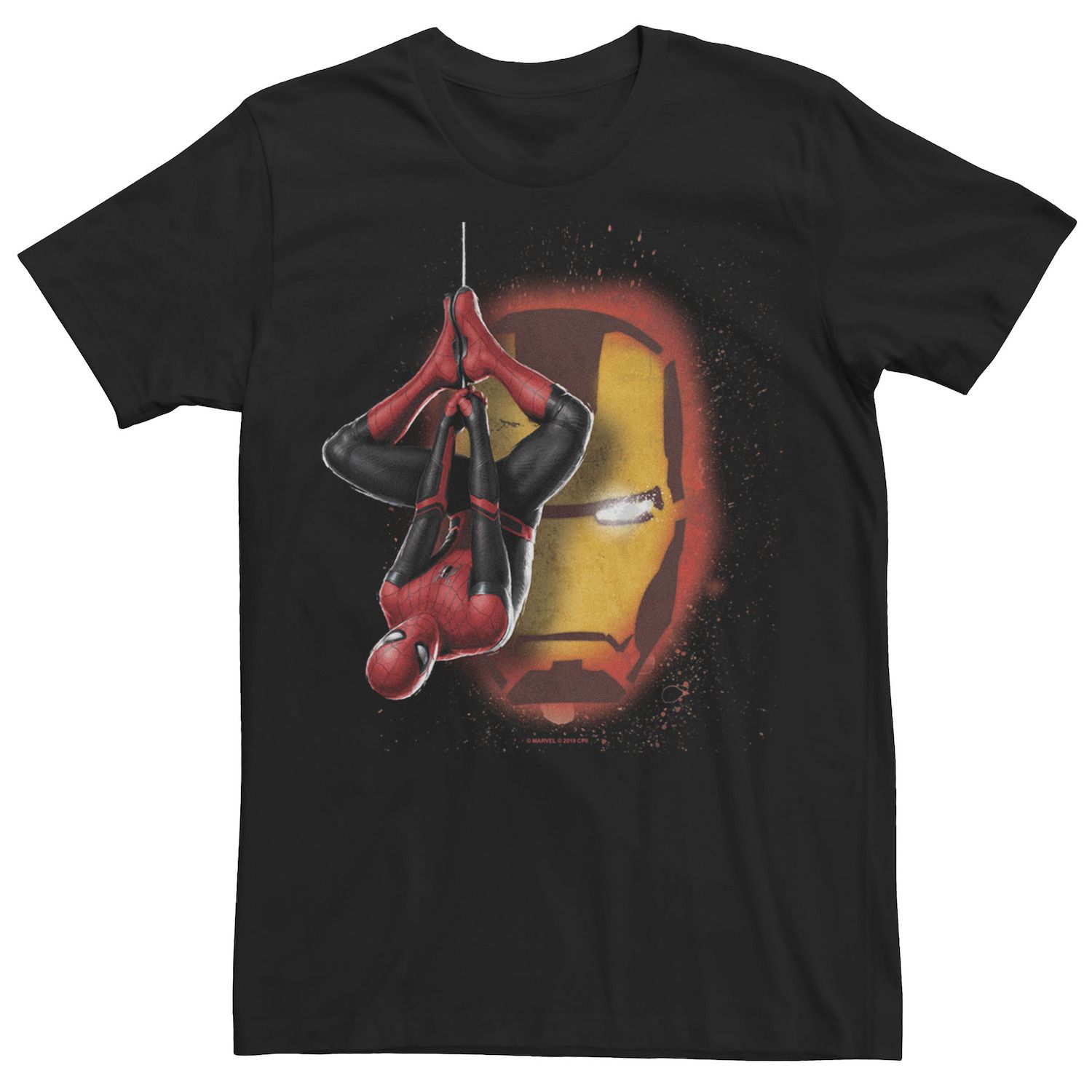 Мужская футболка с граффити с изображением Человека-паука Marvel и Железного человека часы диснеевские с изображением микки мауса эльзы принцессы marvel человека паука железного человека электронные фигурки игрушки для дете