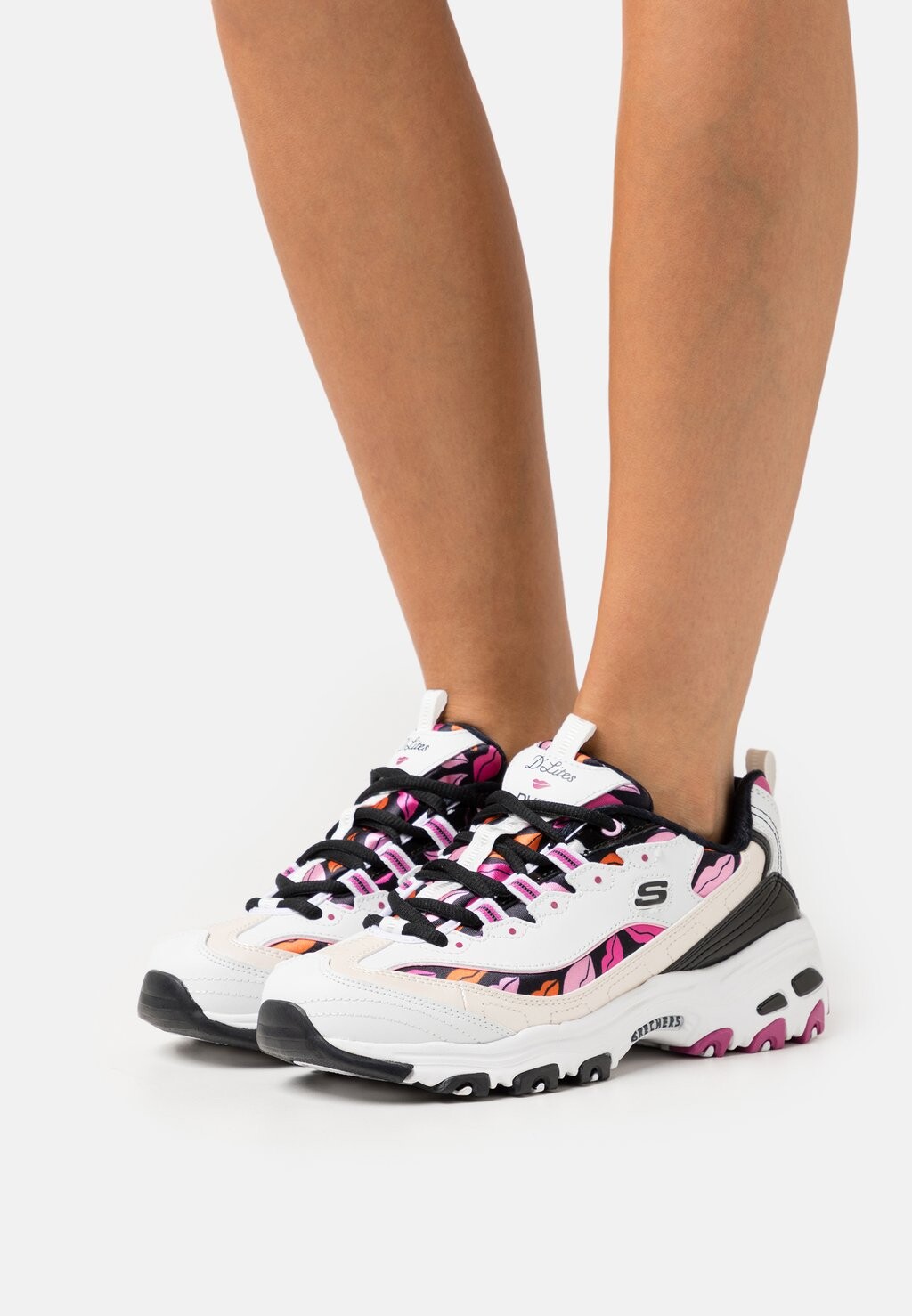 

Кеды Skechers, белый/черный/розовый