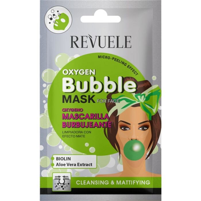 

Маска для лица Oxigen Bubble Mask Mascarilla Facial Limpiadora Revuele, 15 ml