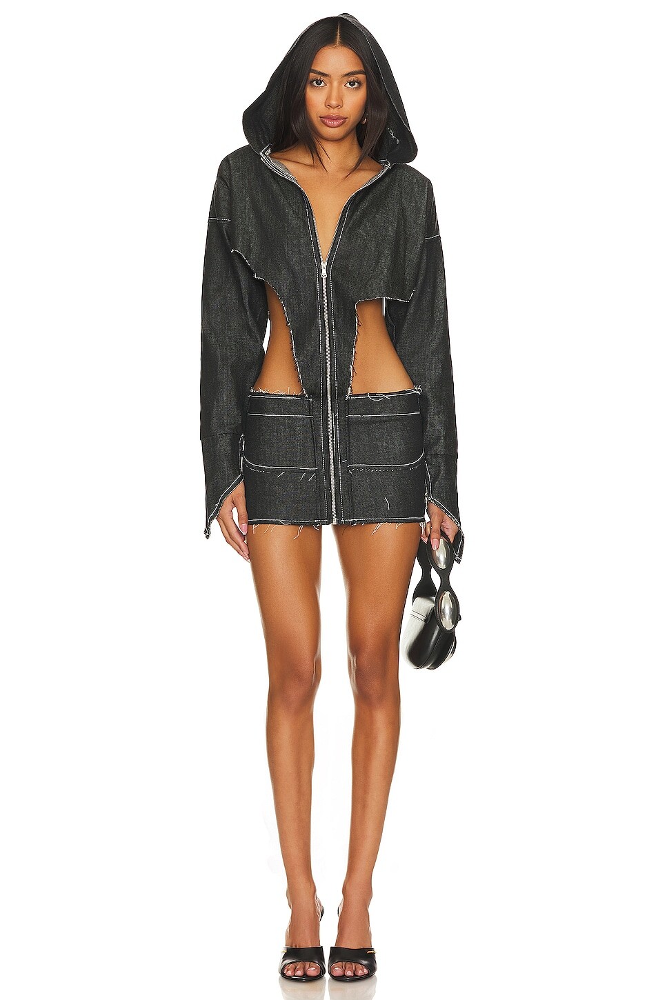 

Платье SAMI MIRO VINTAGE V Cut Out Hoodie, цвет Demim