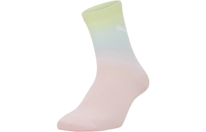 

Женские носки до середины икры Puma, цвет 1 double pack (green pink)